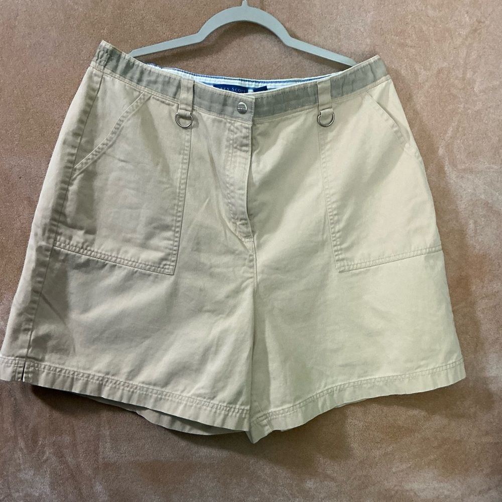 Karen Scott  sport Tan Cargo Shorts Relaxed‎ Fit